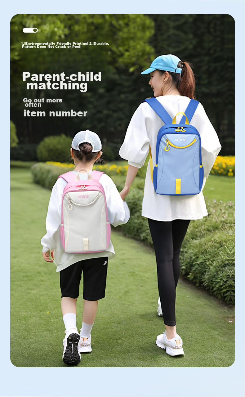 V.NINE Children's Backpack for Ages 3-6, Double Shoulder Bag for Boys And Girls, Outdoor Travel Hiking Bag, Toddler Educational Small Backpack for Boys 3