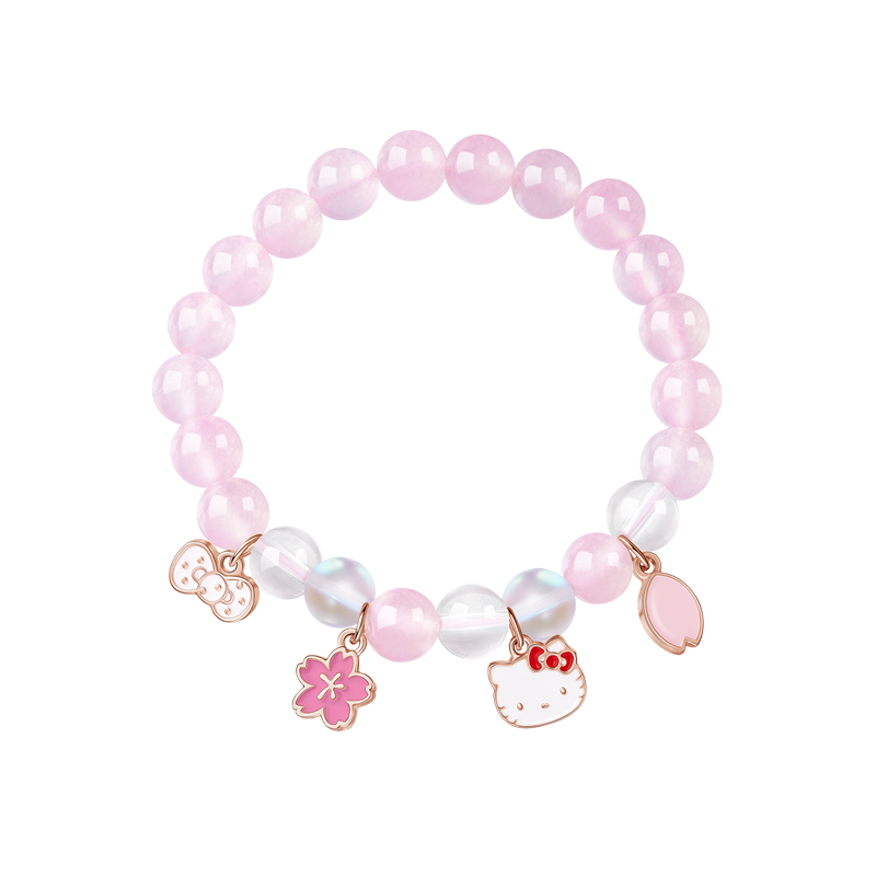 Chaosehui HelloKitty Bracelet for Women, Crystal Beaded Bracelet, Birthday Gift for Girls And Female Friends, High-End Niche Gift 6021
