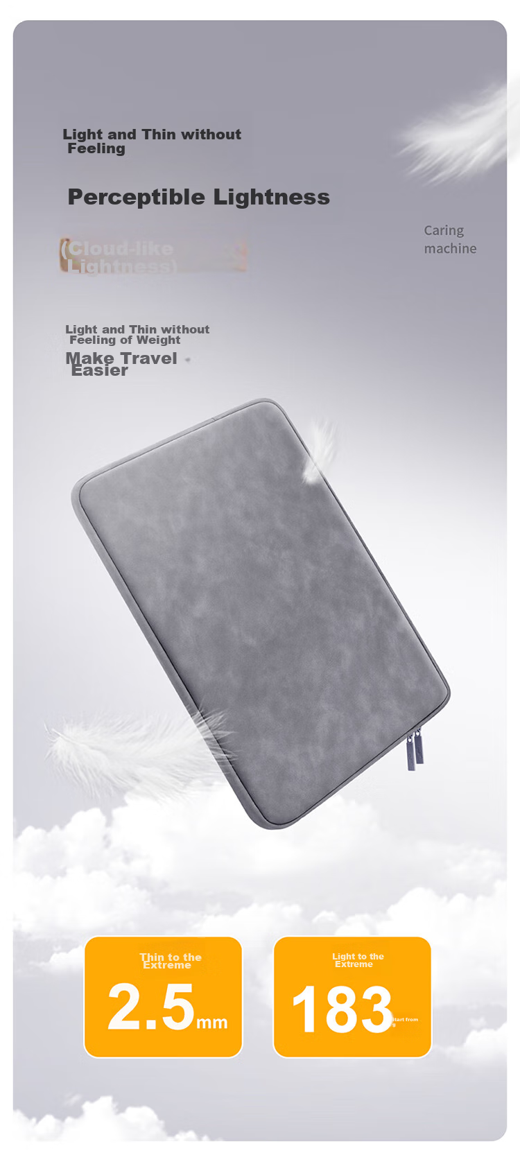 Biyoumei Laptop Sleeve, Tablet Case, Compatible with 14-Inch Apple, Huawei, Lenovo 10