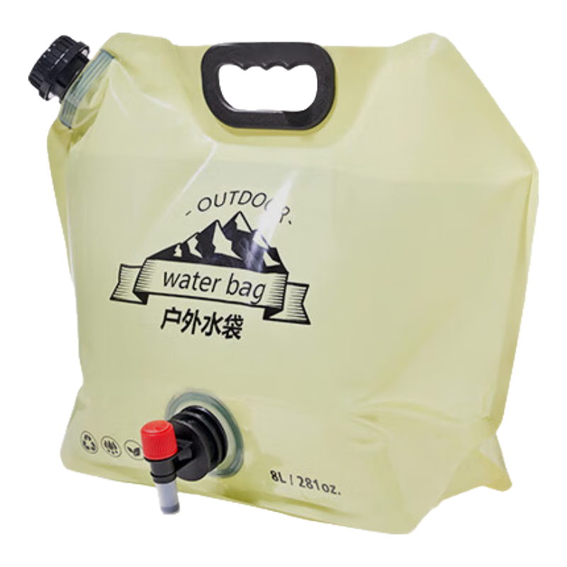Suncojia Water Bucket, Outdoor Water Storage Bag with Tap, Portable Handheld Water Bag, Large Capacity Sandbag, Foldable Water Bucket