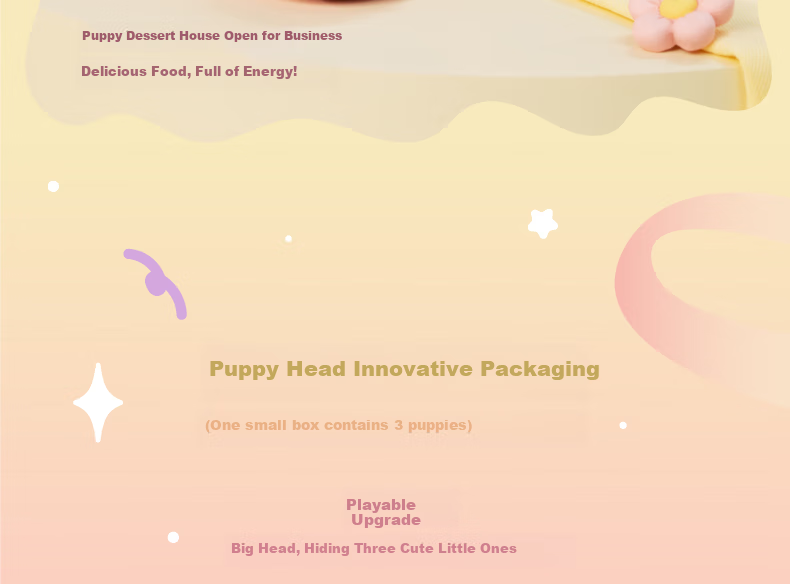 Funism [Horse Year Gift] Line Drawing Dog Playful Posture Trendy Blind Box Car Decoration Desktop Figurine Display Case 15