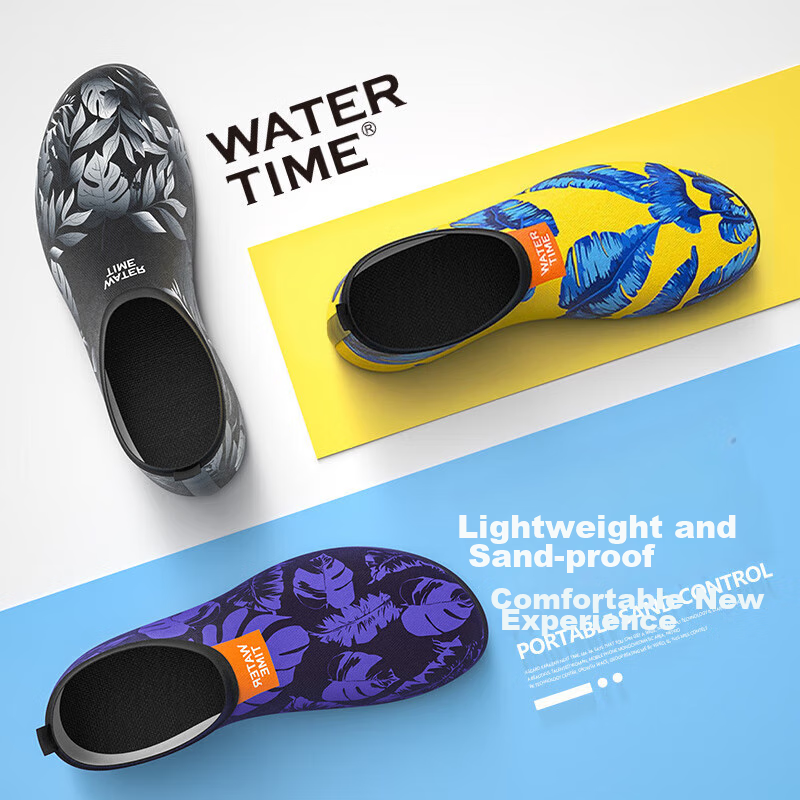Аквашузы WATERTIME / Shuichuan, быстросохнущие, нескользящие, для пляжа, снорклинга, морского сплава, желтые, XL