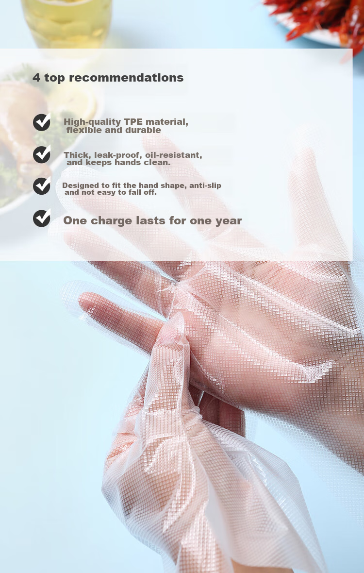 One's Member Disposable PE Gloves, Food-Grade Catering Protective Gloves, One Size Fits All, 300 Pieces 2