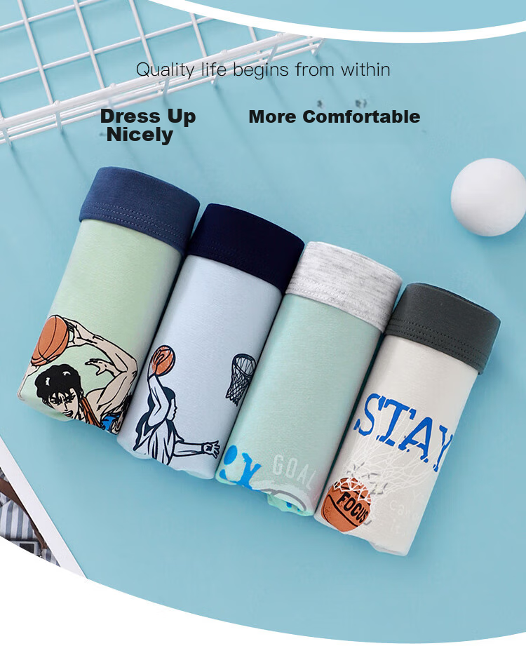 MiiOW Boys' Cotton Boxer Briefs, Antibacterial Underwear for Teenagers in Middle School And High School, Puberty And Adolescence 2