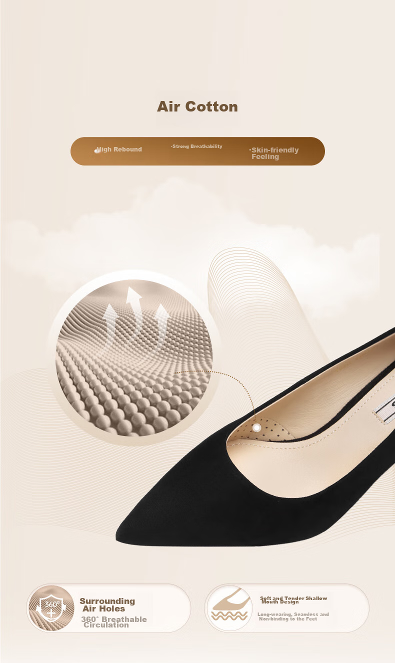 73Hours Celebrity-Inspired Women's Shoes, Brittany Professional High Heels, Wedding Shoes, Shallow-Mouth Pumps, Soft-Soled Comfortable Women's Shoes 7