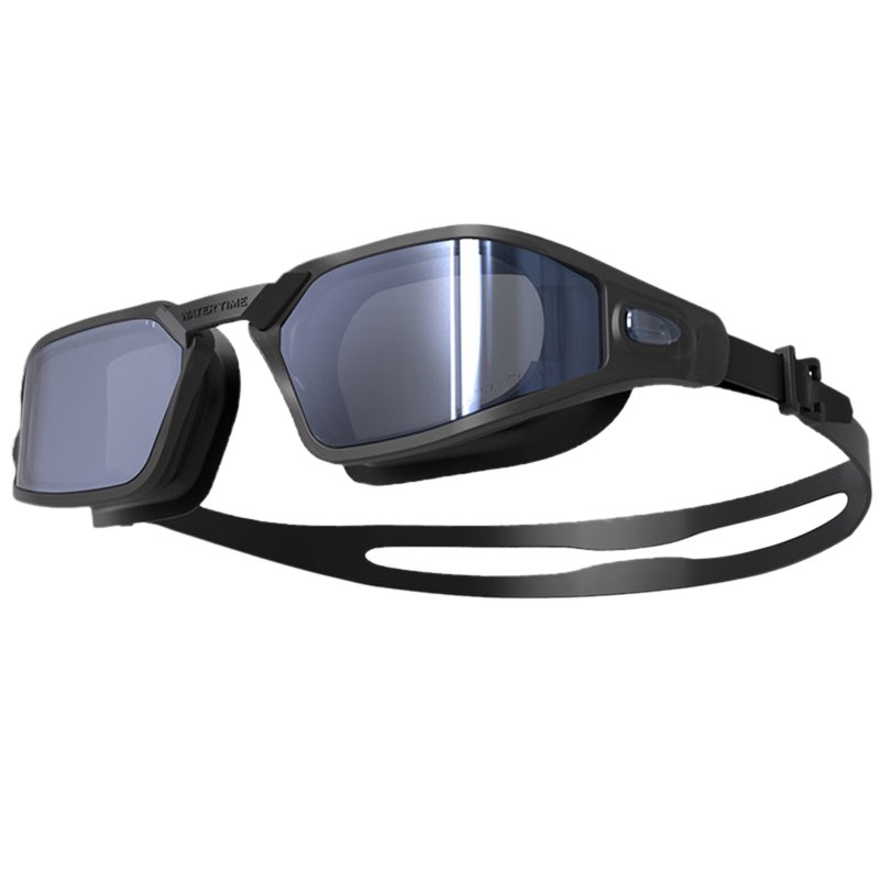WATERTIME / Shui Chuan Swimming Goggles for Women, Anti-Fog, High-Definition Coated Swim Glasses for Men, Black, -2.50 Diopters