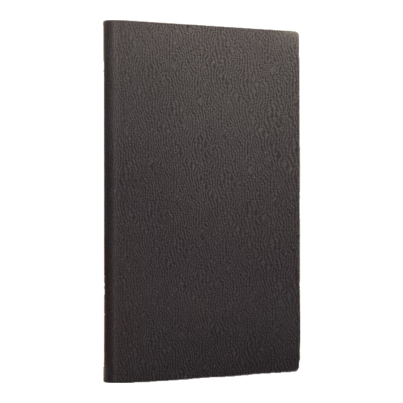Deli 48K Business Notebook Leather Cover Journal Diary Meeting Record Book, 80 Sheets BP124 Black