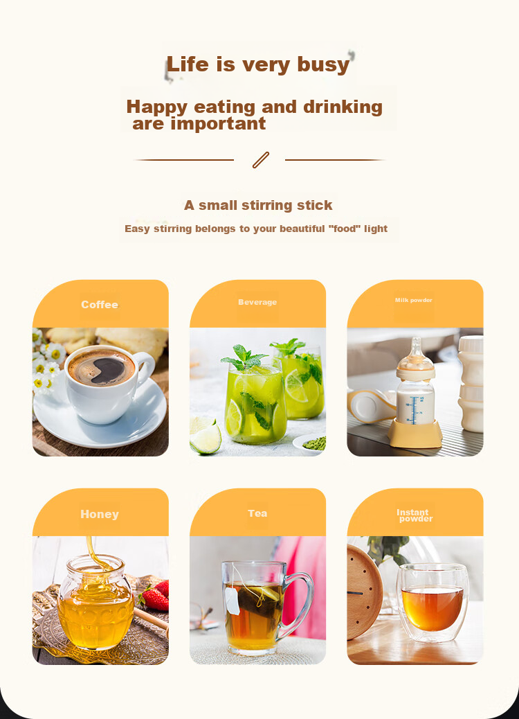 SHUANG YU Disposable Coffee Stirrers [500 Pieces, 14cm], Wooden Biodegradable Individually Wrapped 5
