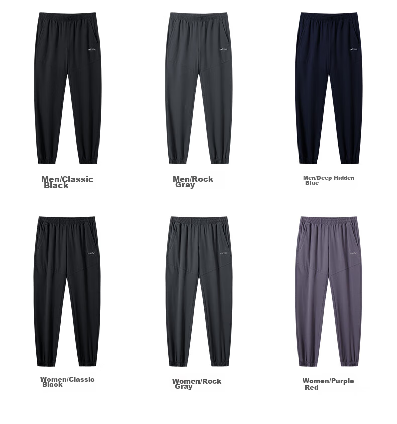 TECTOP Casual Pants, Men's Outdoor Solid Color Elastic Mesh Breathable Tapered Running Sports Pants 157, Men's Black S 15