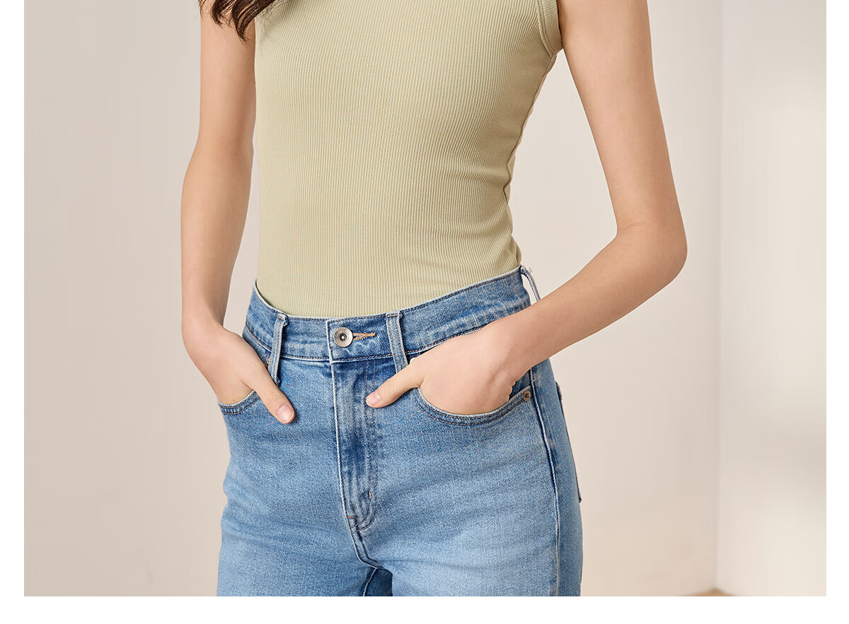 Chushen Spring And Summer Camisole for Women, Simple Versatile U-Neck Fashion Inner Wear Tank Top S13KB4548 11
