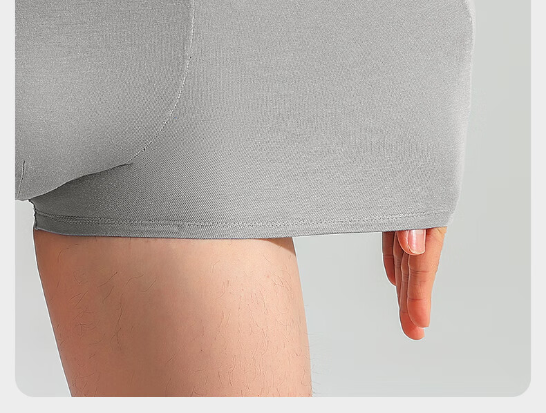 Briars Disposable Men's Underwear, Sterile Pure Cotton, Travel-Friendly, No-Wash Shorts, Double-Layer, 4-Pack, Boxer Briefs for Men, Gray, Size 4XL 15