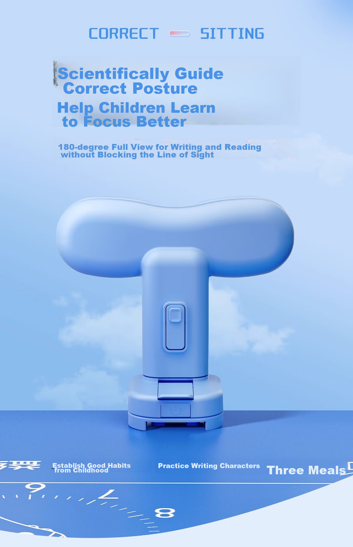 Mingyu Posture Corrector for Elementary School Students, Children's Writing Posture Adjuster, Desktop Multifunctional Learning Stand, Homework Aid, Prevents Myopia And Hunchback, Posture Correction Device 8