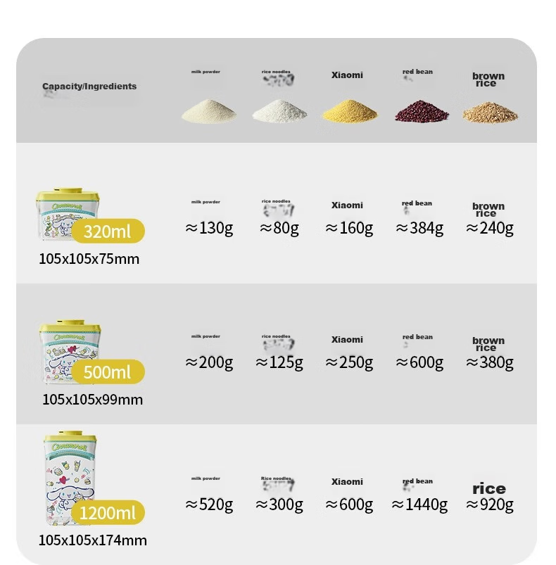 ANKOU Airtight Food Storage Containers, Grain Storage Boxes, Moisture-Proof Fresh-Keeping Containers, Set of 3 35