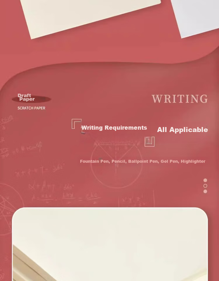 Faramon 5-Pack, 960 Pages, Thick High-Quality Draft Paper, Blank Notebook, Middle School Student Draft Paper, College Student Exam Preparation Specialized Scratch Paper, Bright Future High School Student Learning Tool 8