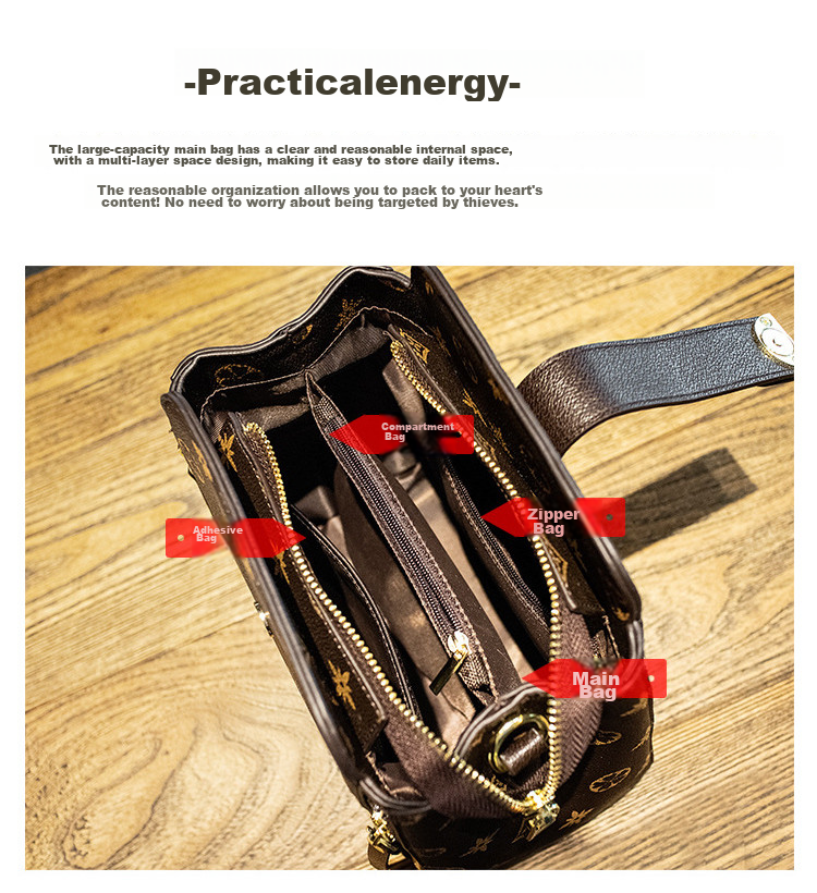 Aiqinghai Handbag, Women's Bucket Bag, Crossbody Shoulder Bag, Large Capacity, Light Luxury Brand, Birthday And Mother's Day Gift, Practical Present for Mom 9