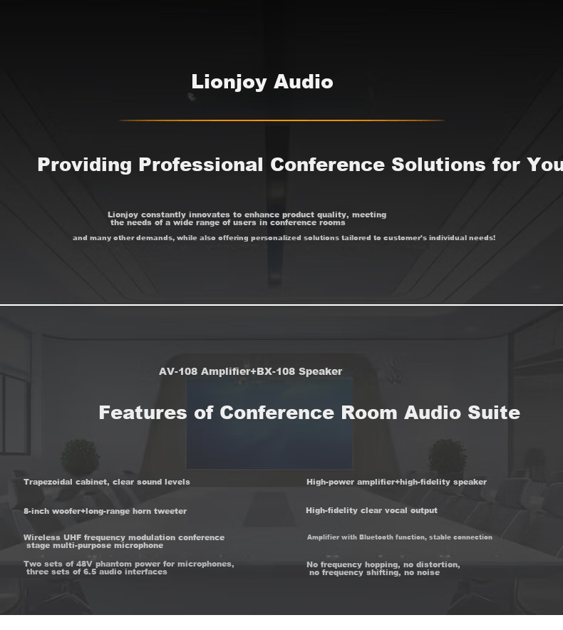 SHILE Small And Medium Conference Room Audio System, Store Amplifier Wall-Mounted Speakers Microphone, Classroom Training Shop Background Music System, AV108+BX108*2+SH28 1