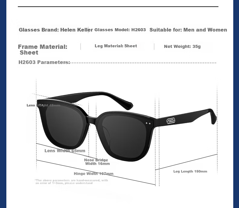 HELEN KELLER Sunglasses for Men And Women, UV Protection Polarized Sunglasses, Driving Sunglasses H2602H01 8
