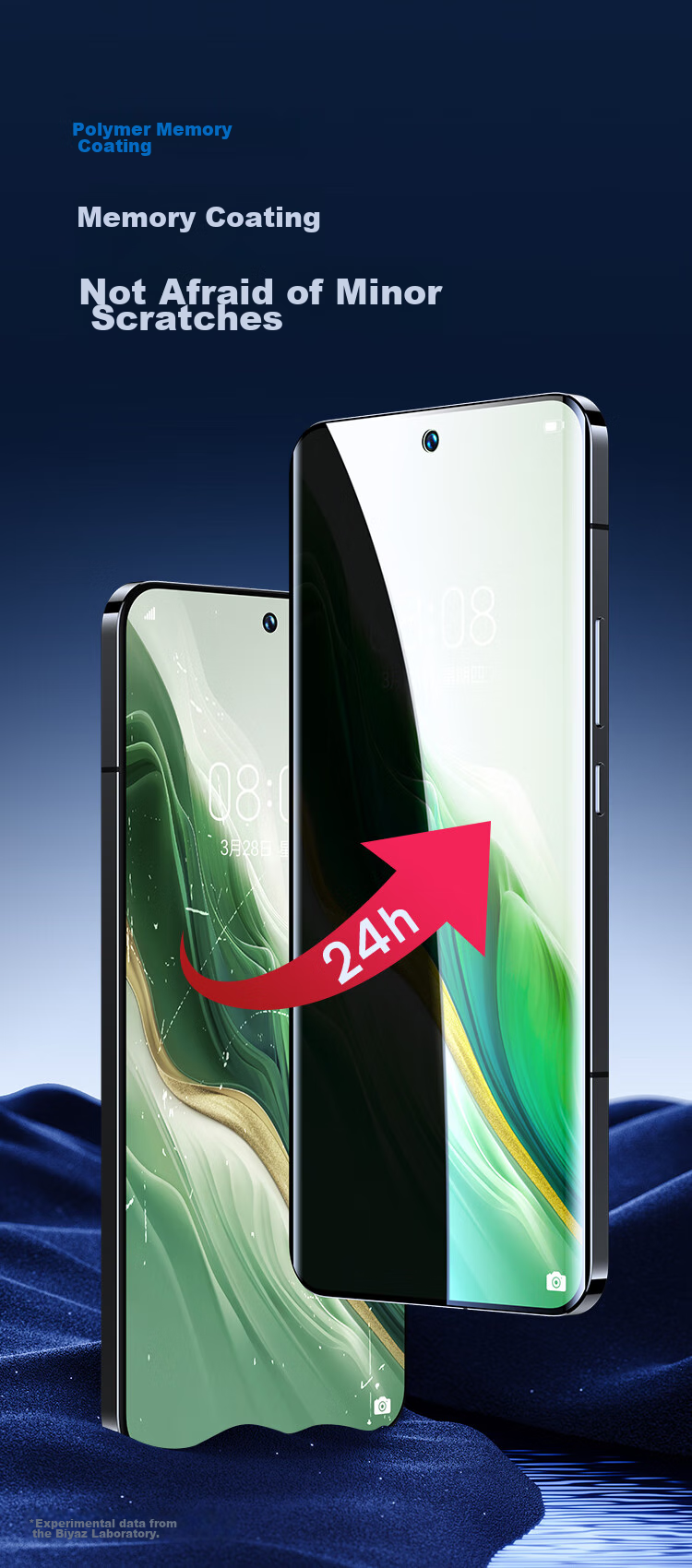 BIAZE [Privacy Screen Protector 2 Pieces] for Honor Magic6 Hydrogel Soft Film, Magic6 Phone Screen Protector, Anti-Peeping HD Non-Tempered Full-Screen Anti-Scratch Anti-Fingerprint Protection JM946 11