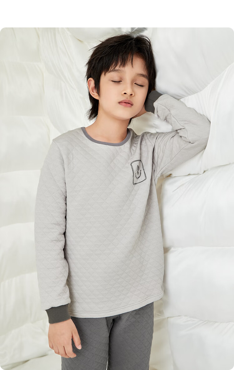 BALABALA Children's Thermal Underwear Set, Winter Thickened Padded Boys' Comfortable Autumn Clothes And Pants, Baby Base Layer Sleepwear 19