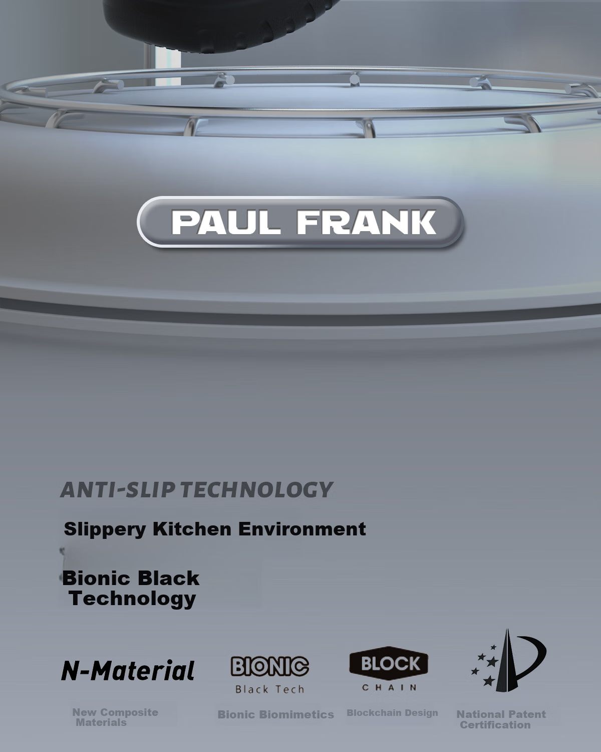 Paul Frank Professional Chef Shoes, Non-Slip, Waterproof, Oil-Resistant, High-End Kitchen Work Shoes, Black, Size 41 2
