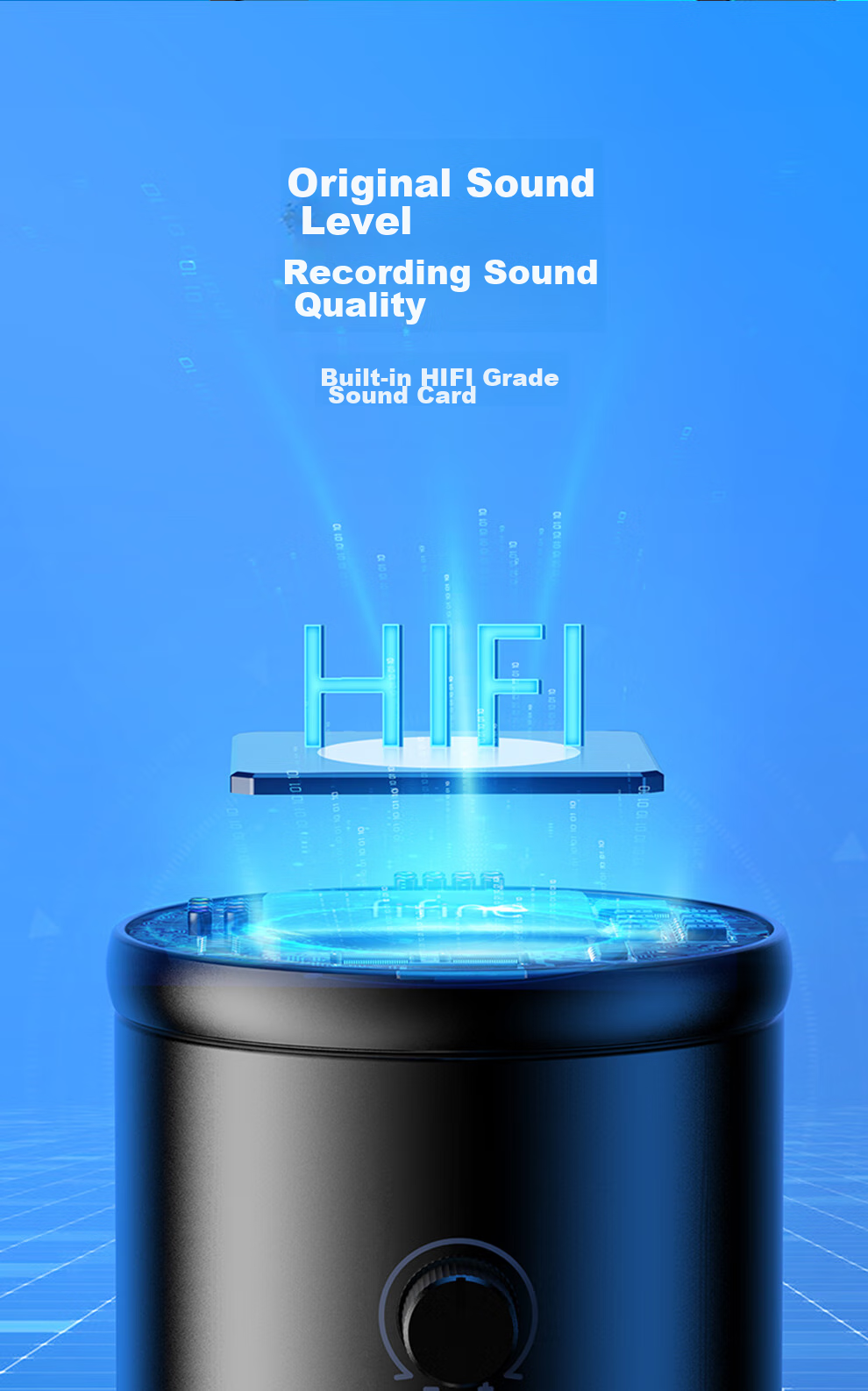 FIFINE Microphone Recording Equipment, Condenser Noise Reduction, Computer USB Wired Microphone, Live Streaming Karaoke Recording Video Dubbing Course Monitoring, Desktop Professional Sound Card Recording Microphone K678 5