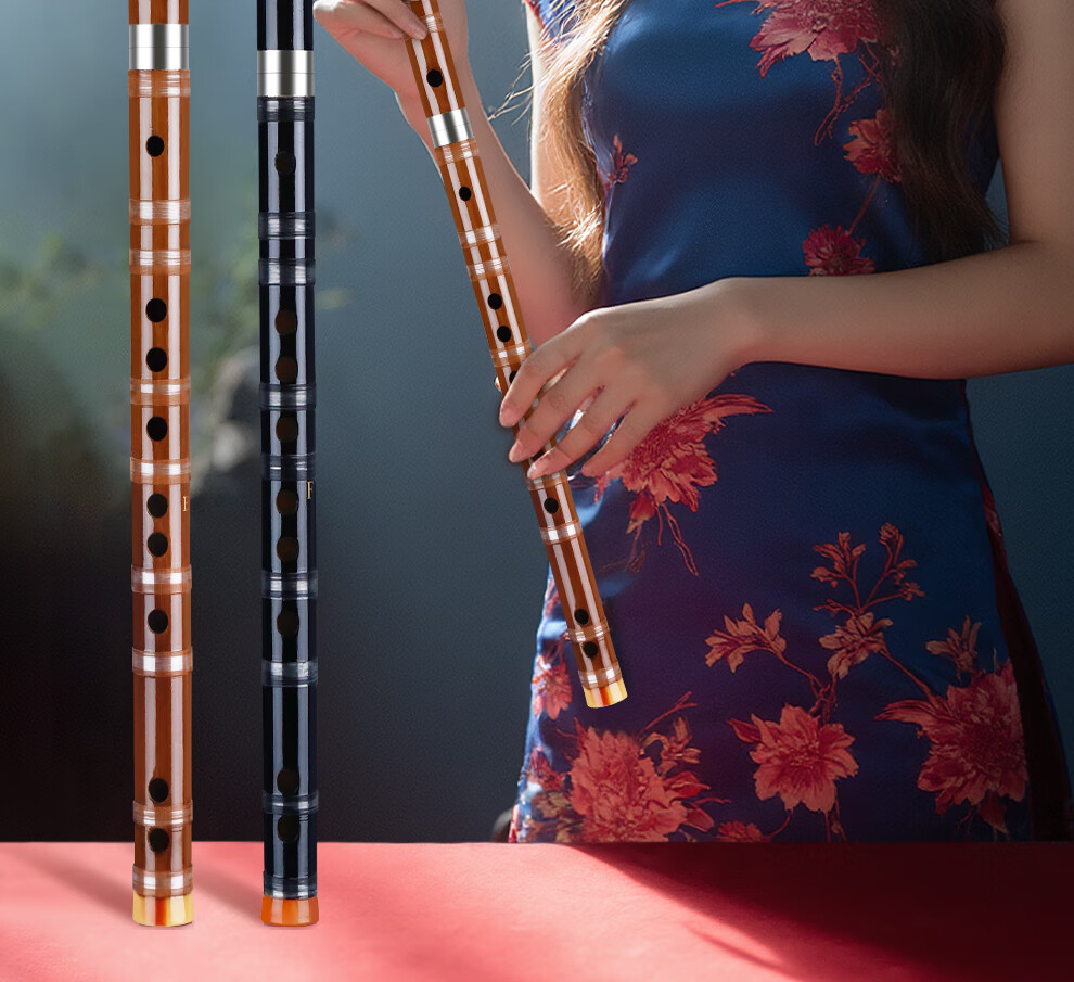 Minsine Flute, Refined Bitter Bamboo Flute in G Key, Single-Plug White Coil Beginner Entry-Level Transverse Flute, Ethnic Wind Instrument D26 6