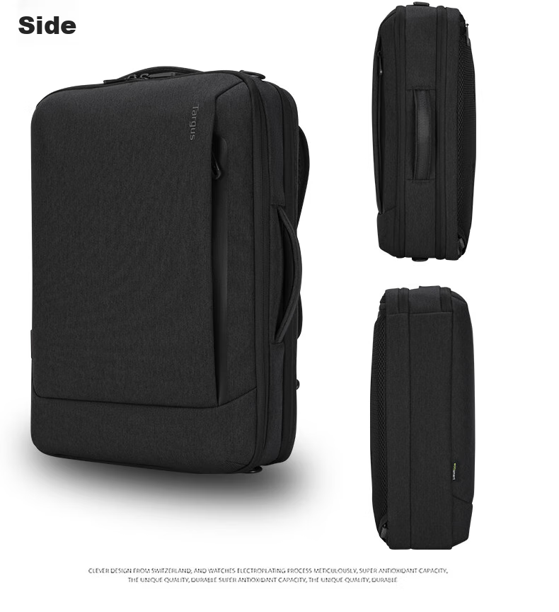 TARGUS Laptop Backpack, 15.6-Inch Business Backpack, Single Shoulder Crossbody Briefcase, Multi-Purpose Bag, Black, 587 19