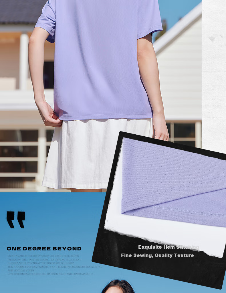 361° Women's Short Sleeve Spring Summer New Sports T-Shirt Quick-Dry Loose Casual Running Top 662624113-1 13