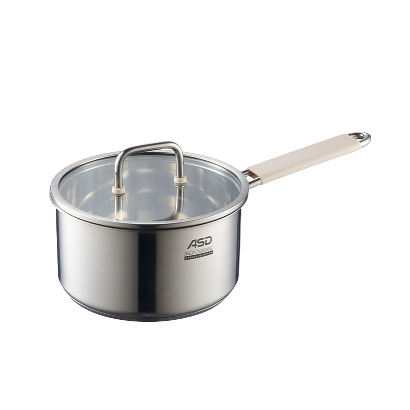 ASD Milk Pot, 316L Stainless Steel, Baby Food Pot, Small Milk Pot, Thickened, Suitable for Gas And Induction Stoves, NS16B15WG