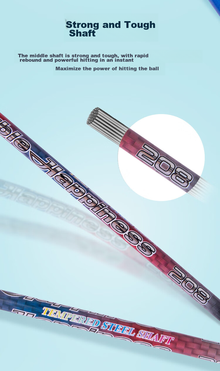 DHS Couple's Badminton Racket Set, 2 Pieces, Economical Training Double Rackets, 208 Pairs 5