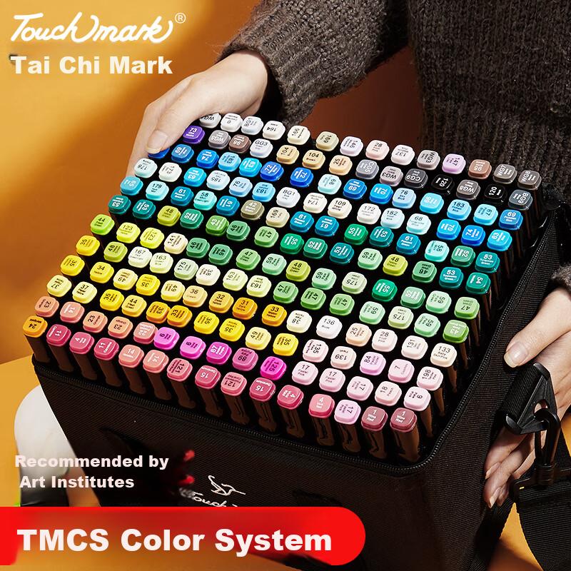 Маркеры Touch mark T3 Marker, набор 80 цветов, двухсторонние, спиртовые, с тонким и скошенным наконечником, для рисования и дизайна
