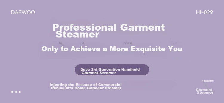 DAEWOO [Low Price for Top Streamer 9% Off] Handheld Garment Steamer for Home Use, High-Pressure Steam Iron, Portable Small Sterilizing Electric Iron for Travel And Business Trips HI-029PRO Purple 1