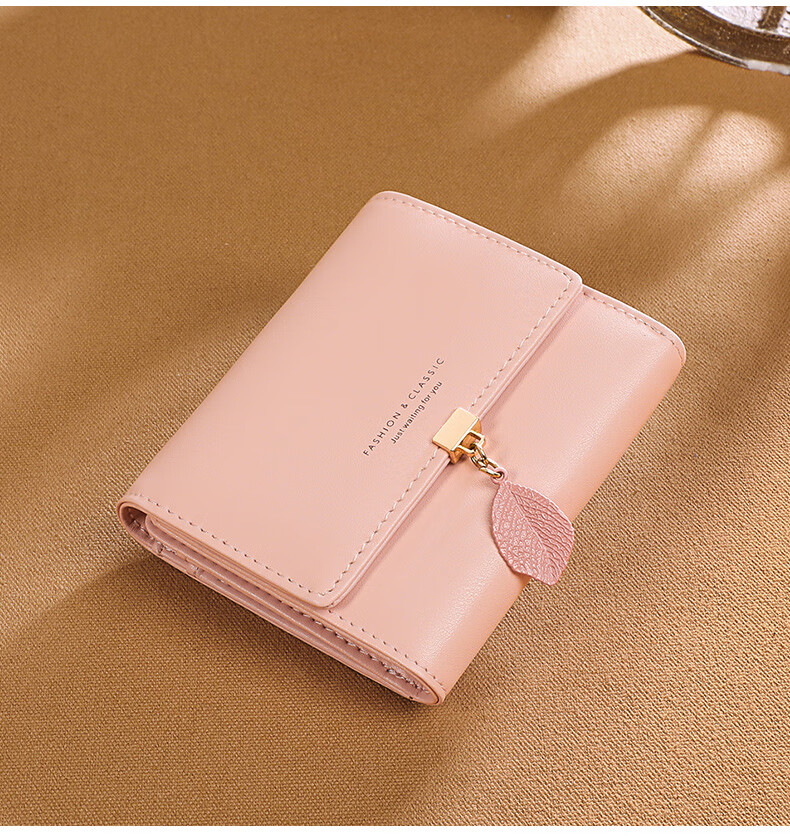 Viney Leather Women's Wallet, Short Foldable Multi-Card Holder Purse, Light Luxury Multifunctional Large Capacity Student Coin Purse 13
