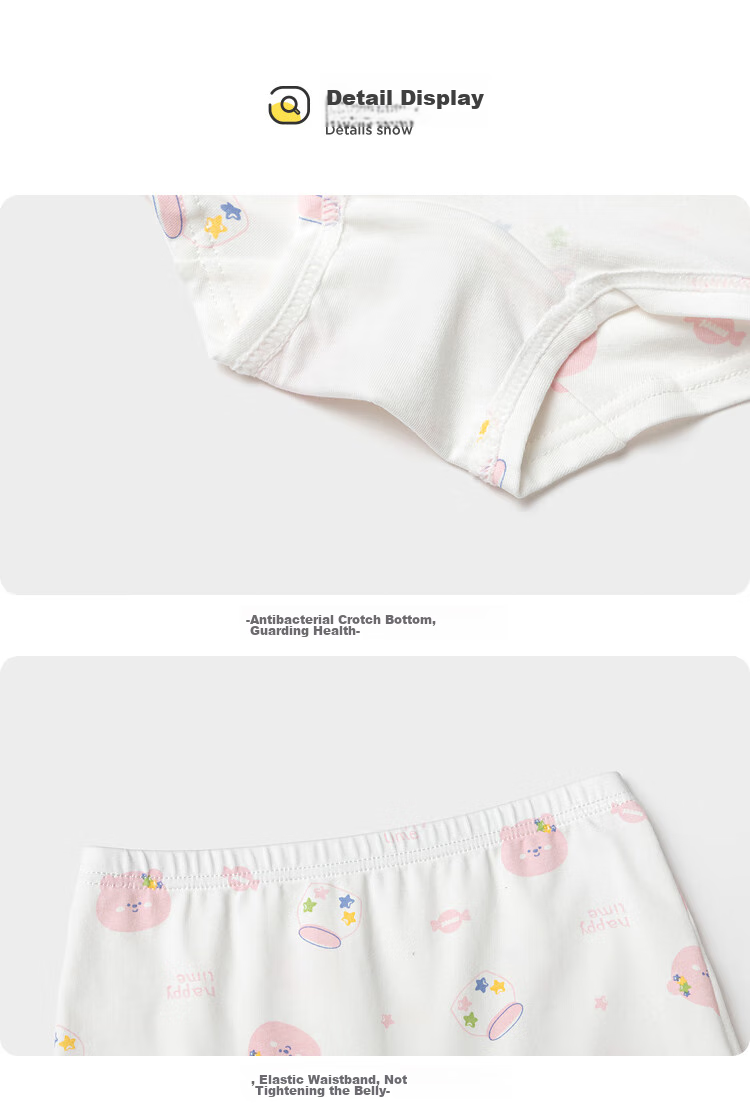 BALABALA Girls' Cotton Boxer Briefs, Children's Shorts, Big Kids' Comfortable Underwear, Baby Three-Pack, 208924170036 21