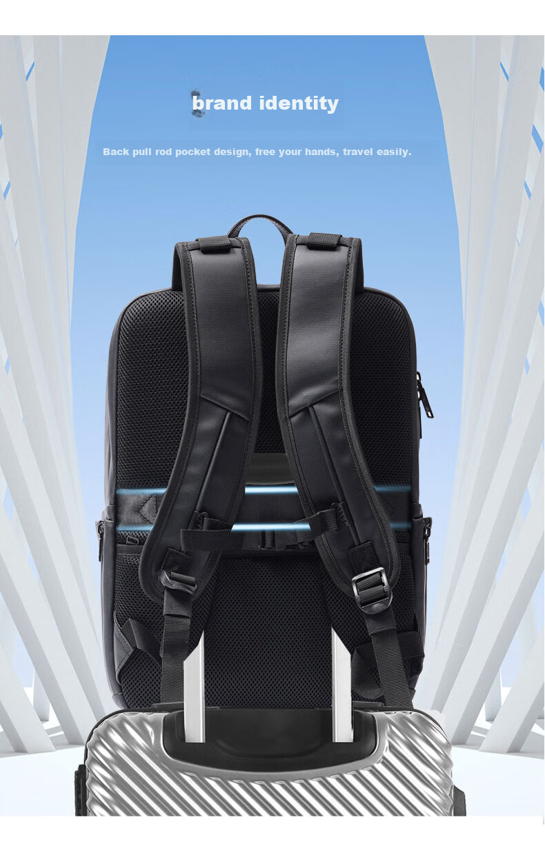 LEXON Men's Backpack, 15.6/16 Inch Laptop Bag, Genuine Leather Business Backpack, Large Capacity Travel Schoolbag 7