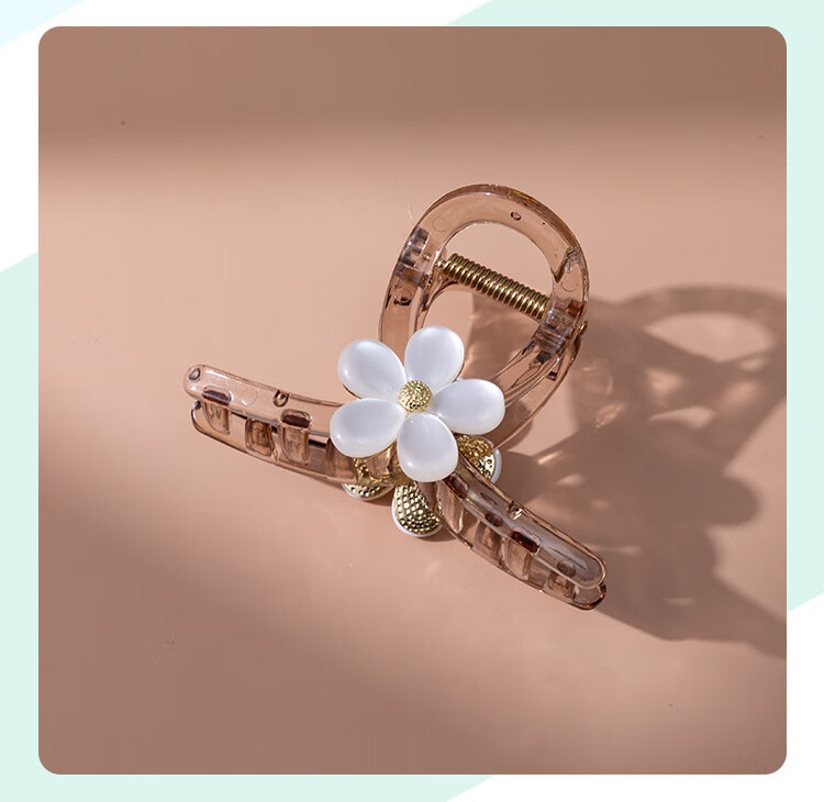 CHIMERA Medium Shark Clip Hairpin for Women Simple Floral Hair Accessory for Back of Head Shoulder Hair Clamp Birthday Gift 7