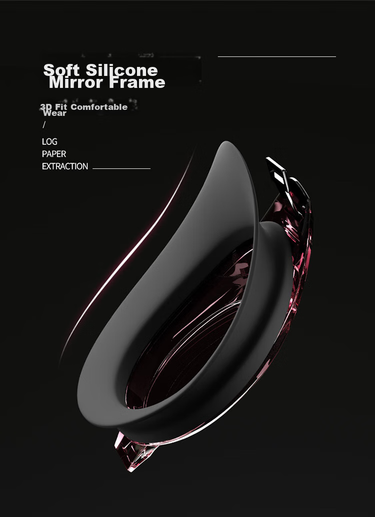 Li-Ning , Swimming Goggles for Men And Women, Adult Non-Prescription Swimming Professional Training High-Definition Waterproof Anti-Fog Protective Eyewear Swimming Glasses, Jujube Red 4