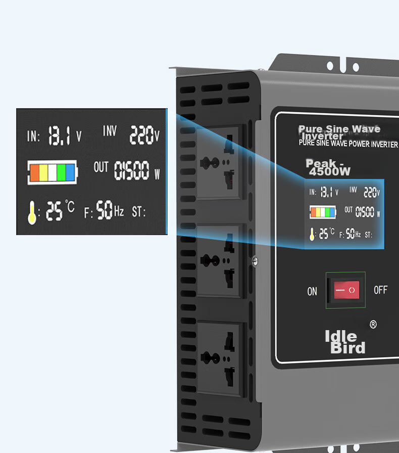 XIANNIAO Inverter High-Power 72V to 220V Pure Sine Wave 3500W Power Converter for Electric Bicycles And Street Vendors 24
