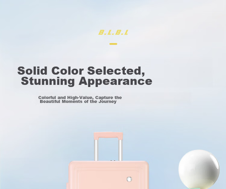 B.L.B.L Luggage, 26-Inch Suitcase, Stylish Travel Case, Password Lock, Large Capacity Leather Suitcase for Men And Women, White Color 4