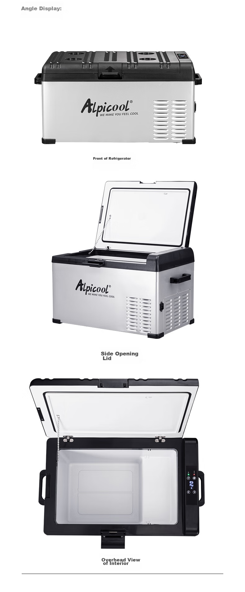 Alpicool Car Refrigerator, Dual-Use for Car And Home, Compressor-Freezing And Refrigeration, Suitable for Dormitory And Office, Mini C75 Large Capacity Fridge 16