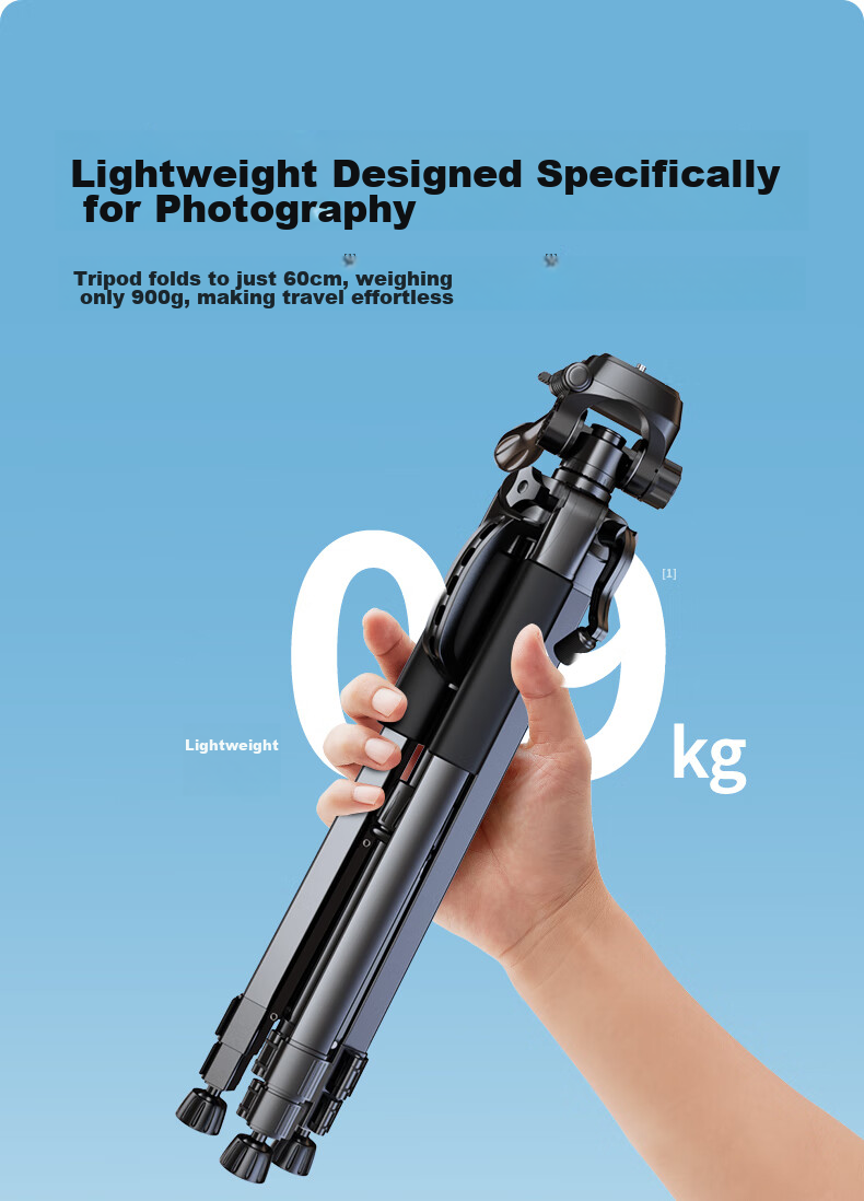 Shuotu Tripod, DSLR Camera And Mirrorless Camera Hydraulic 3D Gimbal Stabilizer, Photography Equipment, Portable Accessories, Phone Clamp, Vertical Shooting Quick Release Plate, Tripod Stand, 1.9 Meters 9
