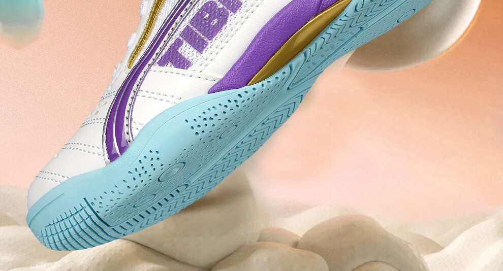 TIBHAR Kids Table Tennis Shoes Non-Slip Durable Training Breathable Rubber Sole Sports Shoes 01920 White Blue Size 37 2