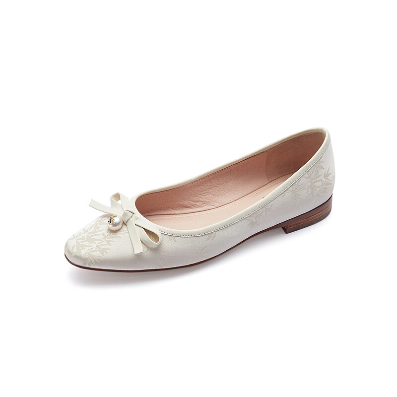 Le Saunda 2025 New Ink-Inspired Modern Chinese Style Commuter Low-Cut Pumps for Women 5T02001 Beige BEF 35