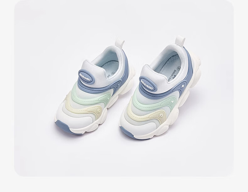 DAVE & BELLA Kids Caterpillar Sneakers Slip-On Breathable Sports Shoes for Boys and Girls Spring Autumn 8