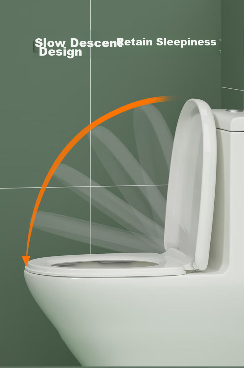 HSPA Toilet Seat, Universal Toilet Cover, Large V-Shaped Thickened One-Key Quick-Release Toilet Ring, Bathroom Toilet Accessories 1137 9