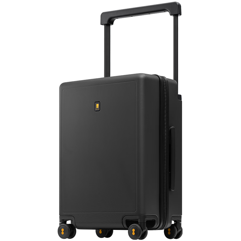 LEVEL8 Luggage Suitcase for Men And Women, Password Lock Trolley Case, Large Travel Size 20-Inch Carry-On Wide Handle PC Suitcase, Black