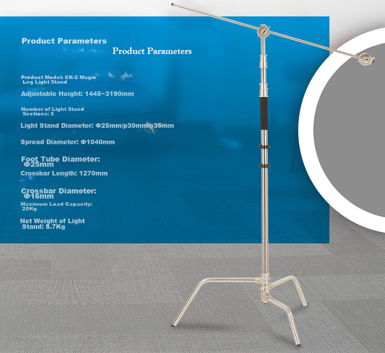 JINBEI CK-2 Detachable Tripod Crossbar, Arm, Light Stand, Ceiling Light Bracket, Magic Leg Studio Photography Light Stand CK-2 Magic Leg Light Stand 2