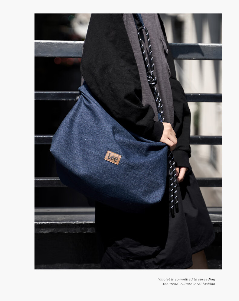 Lee Trendy Crossbody Bag, Casual Large-Capacity Simple Shoulder Bag for Men And Women, Lightweight Commuter Toast Bag for Work 10