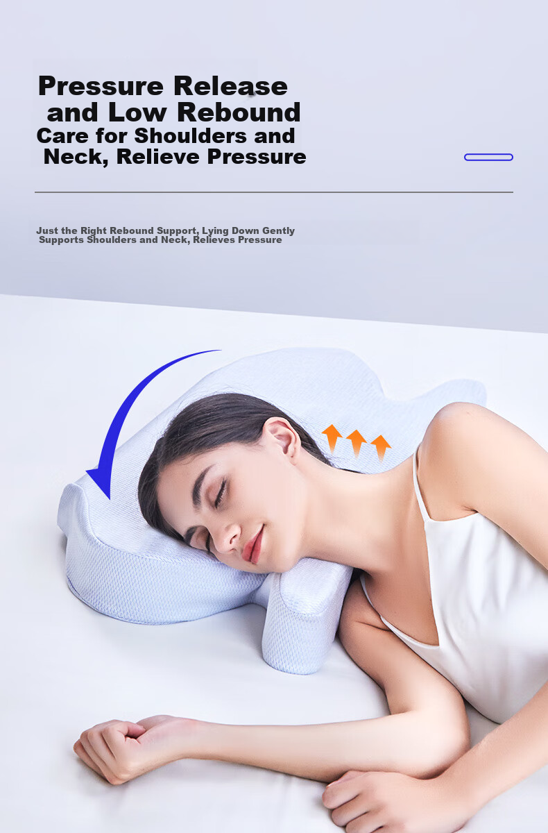 Aeromax Side Sleeping Pillow, Jellyfish Pillow, Face-Pressure Free, Anti-Wrinkle, Anti- nasolabial fold, Memory Foam Cervical Pillow, Hollow Eye Protection, Ear Sleeping Pillow 10