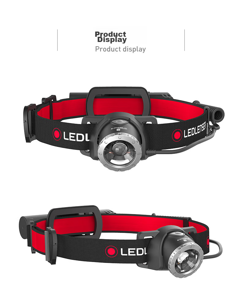 LED LENSER H8R High-Power Headlamp Long Battery Life Outdoor Lighting 18650 Rechargeable Waterproof Zoomable 9